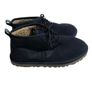 UGG Men's Neumel Suede Corduroy Chukka Boots Size 9 Navy Winter Casual Comfort